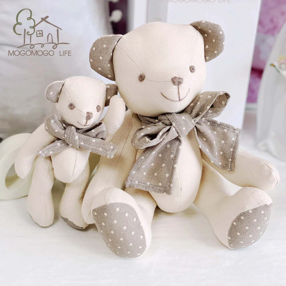 Luxury Handmade Joint Bear Soft Toy With Scraft Baby Nursery Classic Animal Cloth Doll Cotton Linen Teddy Bear Stuffed Plush Toy
Luxury Handmade Joint Bear Soft Toy With Scraft Baby Nursery Classic Animal Cloth Doll Cotton Linen Teddy Bear Stuffed Plush Toy