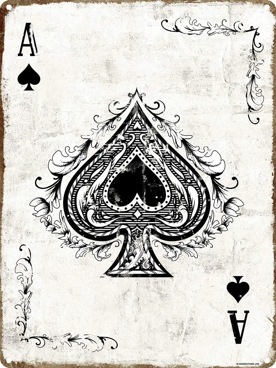 HomDeo Vintage Metal Signs Ace of Spades, Play Your Cards Right Tin Sign Ranch Retro Pub 12"x16" Wall Novelty Decor
HomDeo Vintage Metal Signs Ace of Spades, Play Your Cards Right Tin Sign Ranch Retro Pub 12"x16" Wall Novelty Decor