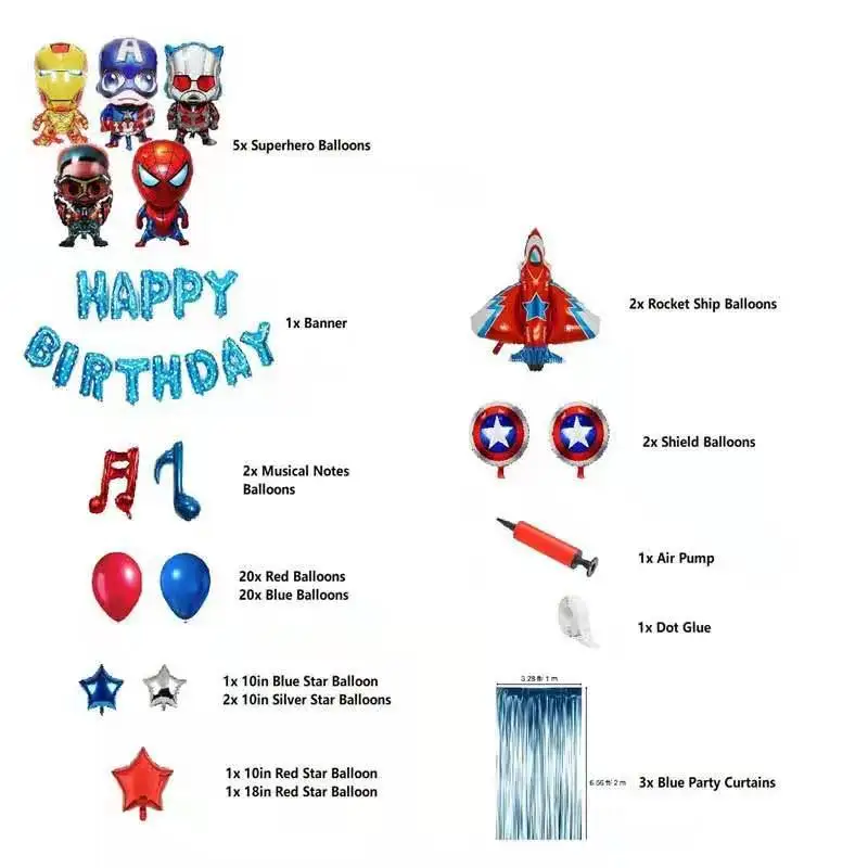 Superhero birthday theme party decorations kids birthday party supplies Superhero balloons are best for your kids theme party
Superhero birthday theme party decorations kids birthday party supplies Superhero balloons are best for your kids theme party