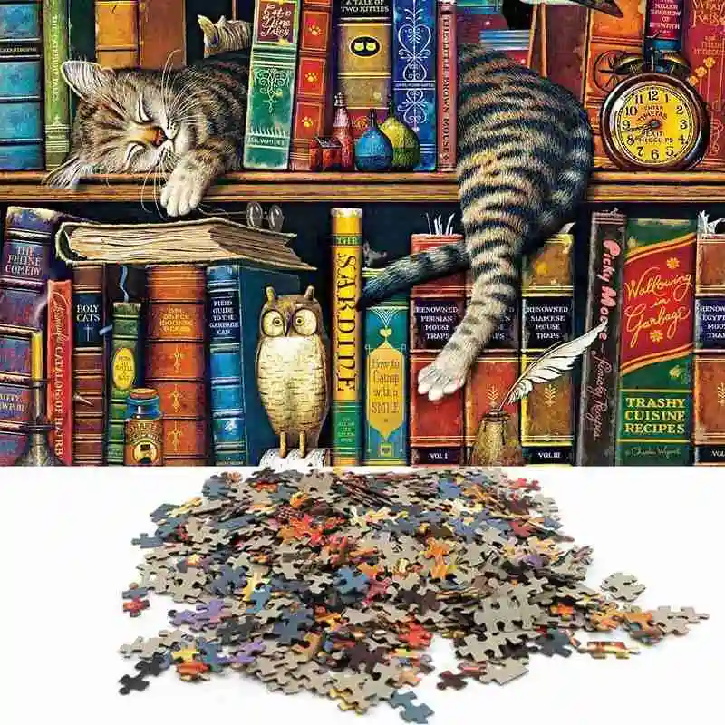 Paper Card Board Cat Puzzle Adult Kids Stress Relief Toy 1000Pieces of Blocks Living Room Wall Hanging Drawing Pendant
Paper Card Board Cat Puzzle Adult Kids Stress Relief Toy 1000Pieces of Blocks Living Room Wall Hanging Drawing Pendant