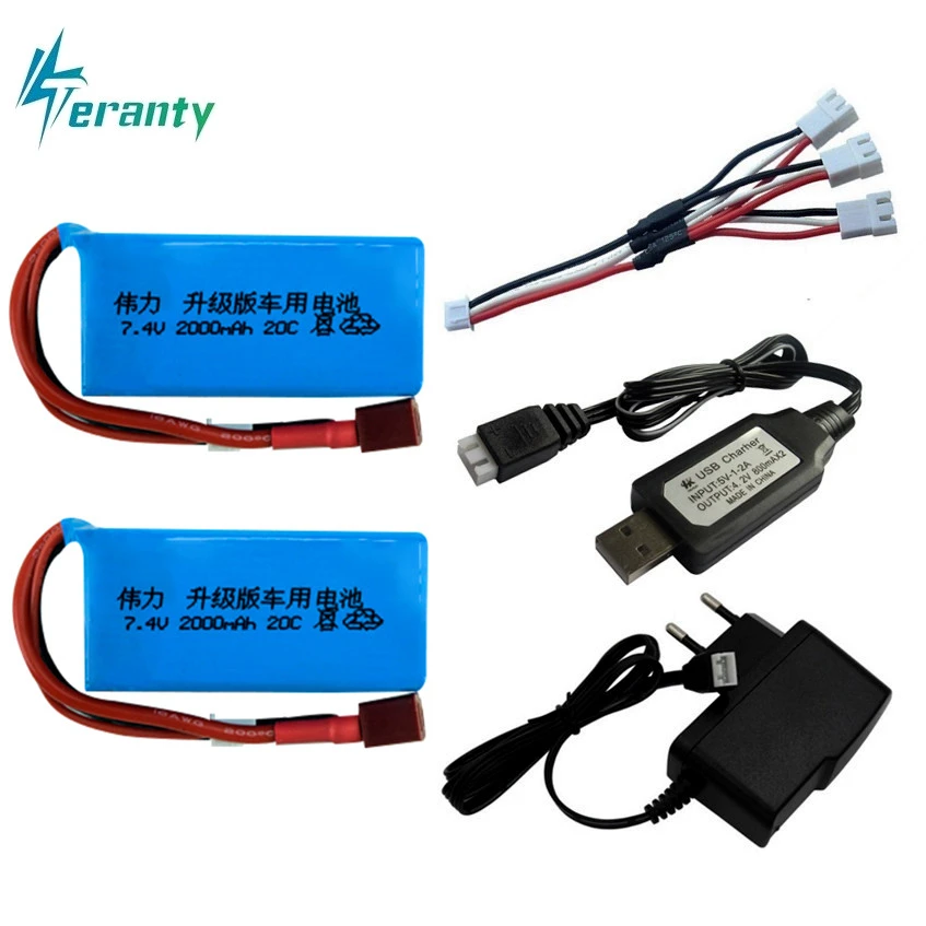 7.4V 2000mAh Battery Charger Sets for A949 A959-B A969-B A979-B K929-B Rc Car Boat Tank 2s 7.4v LiPo battery for Wltoys car toys
7.4V 2000mAh Battery Charger Sets for A949 A959-B A969-B A979-B K929-B Rc Car Boat Tank 2s 7.4v LiPo battery for Wltoys car toys