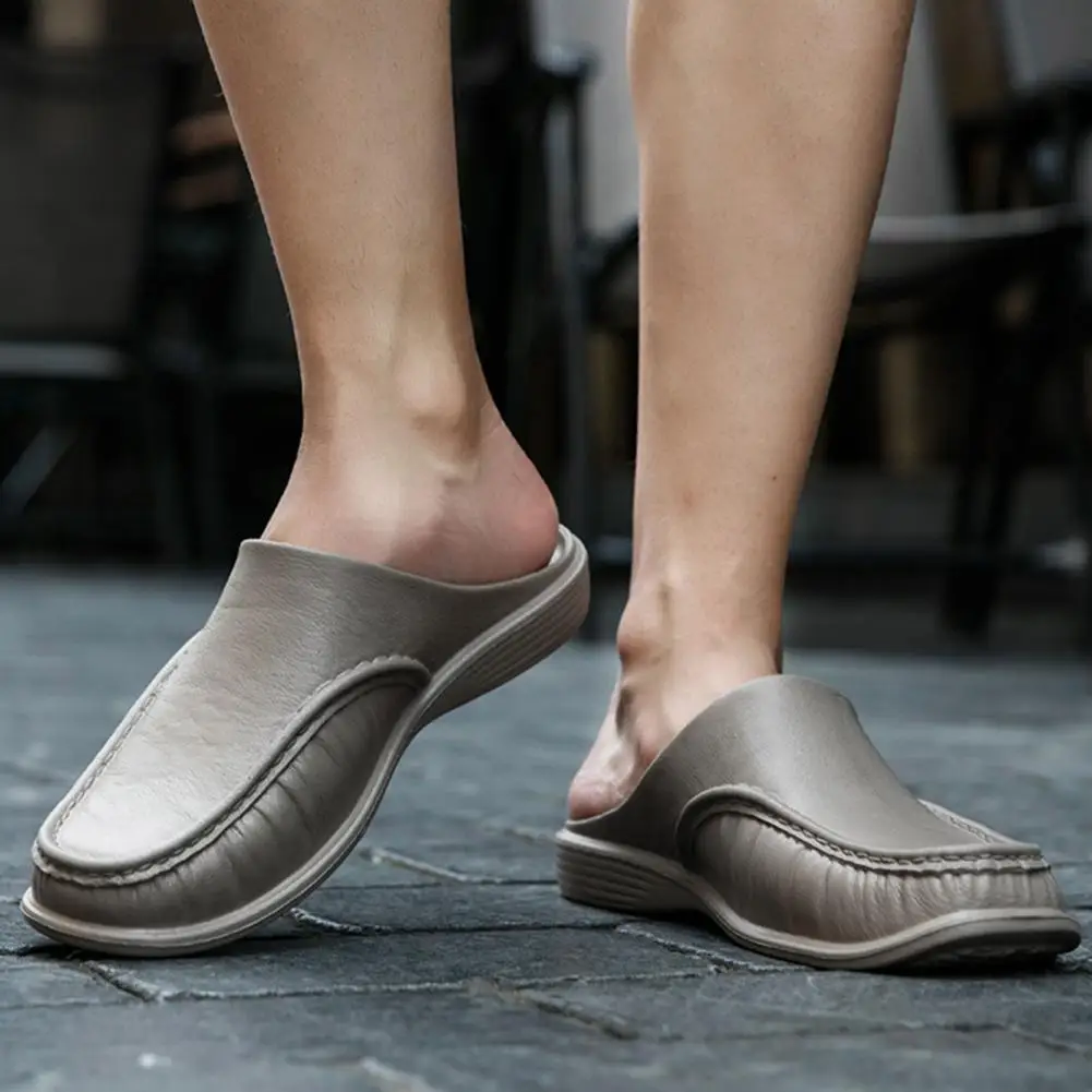 Summer Men Slippers Solid Color Anti Skid Shoes Slip On Closed Toe Flats Sandals Indoor
Summer Men Slippers Solid Color Anti Skid Shoes Slip On Closed Toe Flats Sandals Indoor