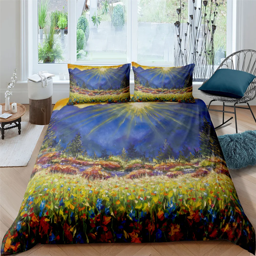 Pastoral Oil Painting Bedding Set Queen 3D Printed Duvet Cover Bedclothes 2/3pcs Home Textiles Luxury High Quality Bedspread
Pastoral Oil Painting Bedding Set Queen 3D Printed Duvet Cover Bedclothes 2/3pcs Home Textiles Luxury High Quality Bedspread