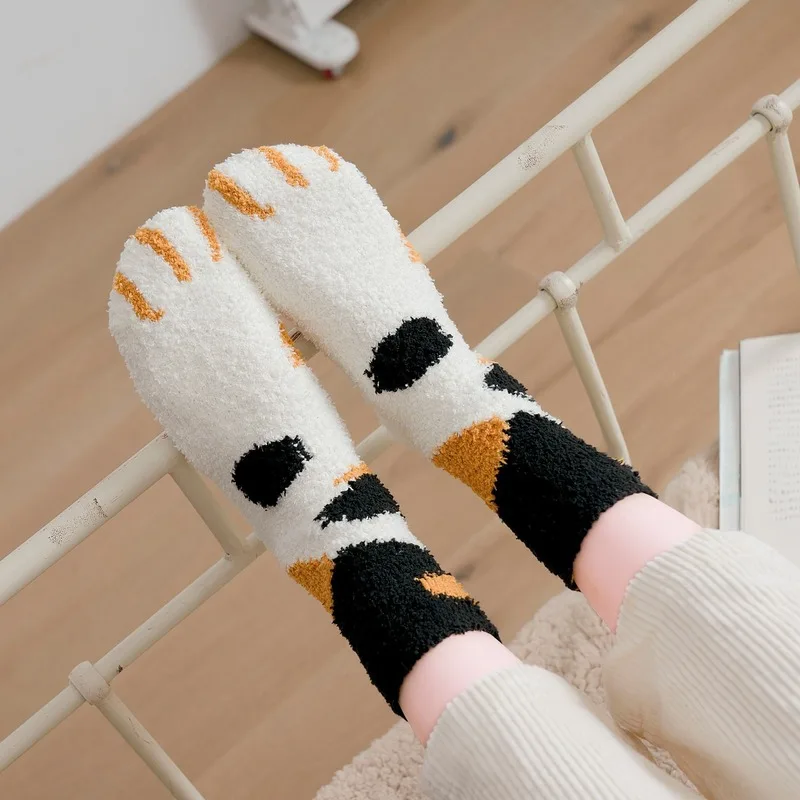 Funny Cute Style Cat Paw Cartoon Pattern Women Cotton Socks Super Soft Gift For Female Stay in the house Sleeping Floor Sox
Funny Cute Style Cat Paw Cartoon Pattern Women Cotton Socks Super Soft Gift For Female Stay in the house Sleeping Floor Sox