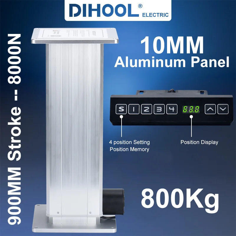 DHLC7180 AL Aluminum Panel 900MM Stroke Electric Lifting Column 800kg Load Lift Table Desk DC Motor Linear Actuator
DHLC7180 AL Aluminum Panel 900MM Stroke Electric Lifting Column 800kg Load Lift Table Desk DC Motor Linear Actuator