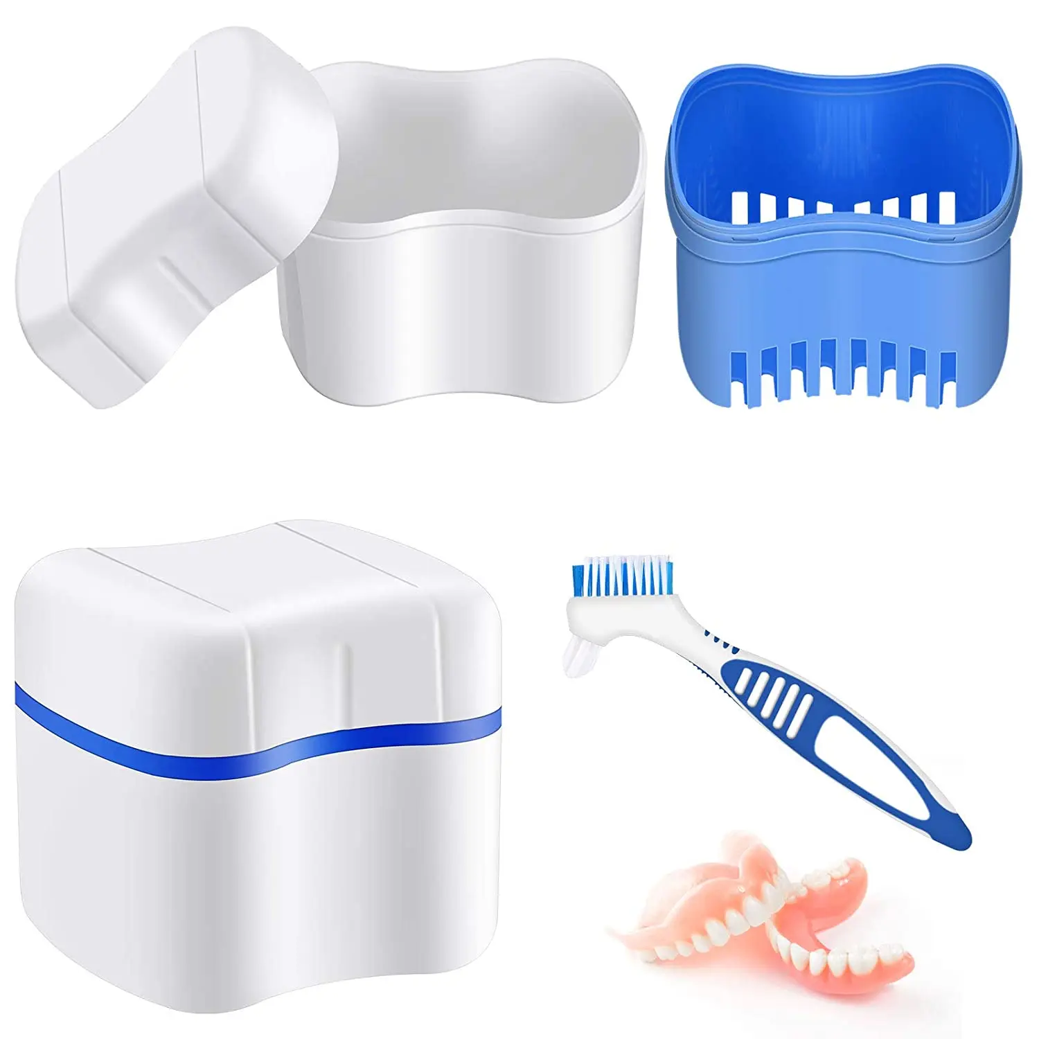 1pcs Denture Bath Case With Denture Cleaner Brush Denture Storage Box Portable Orthodontic Appliance Container Mouth Guard Case
1pcs Denture Bath Case With Denture Cleaner Brush Denture Storage Box Portable Orthodontic Appliance Container Mouth Guard Case