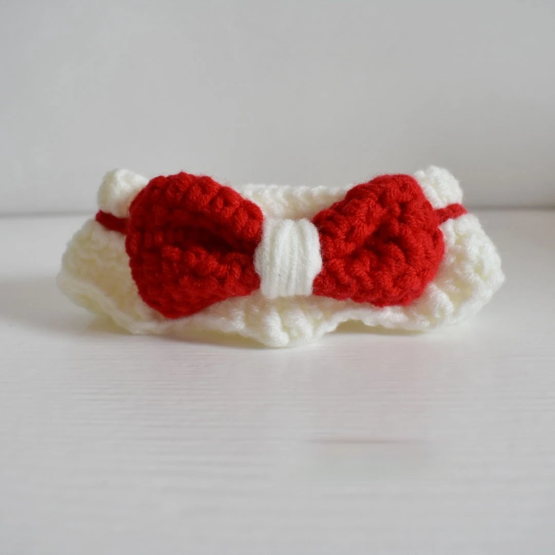 Handmade Bow Puppet Cat Teddy Dog Neck Collar Scarf Photo Prop Woolen Knit Spit Towel Pocket Dog Supplies Pet Accessories 
Handmade Bow Puppet Cat Teddy Dog Neck Collar Scarf Photo Prop Woolen Knit Spit Towel Pocket Dog Supplies Pet Accessories