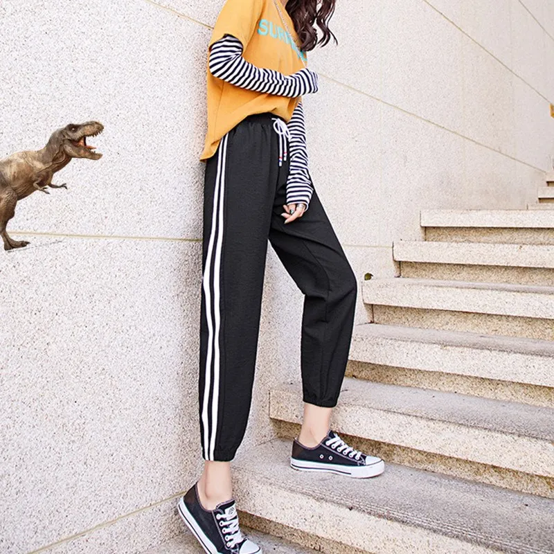 Spring and Summer Black Ladies Pants Loose High Waist Drape Summer Beach cargo pants women Sweatpant pantalones zapatillas mujer
Spring and Summer Black Ladies Pants Loose High Waist Drape Summer Beach cargo pants women Sweatpant pantalones zapatillas mujer