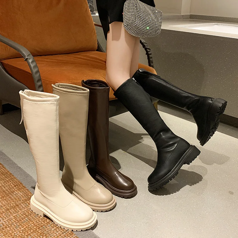 Женские повседневные сапоги до бедра, бежевые, коричневые сапоги на низком каблуке, ковбойские сапоги из мягкой кожи на платформе, зимние Ди... 
Женские повседневные сапоги до бедра, бежевые, коричневые сапоги на низком каблуке, ковбойские сапоги из мягкой кожи на платформе, зимние Ди...