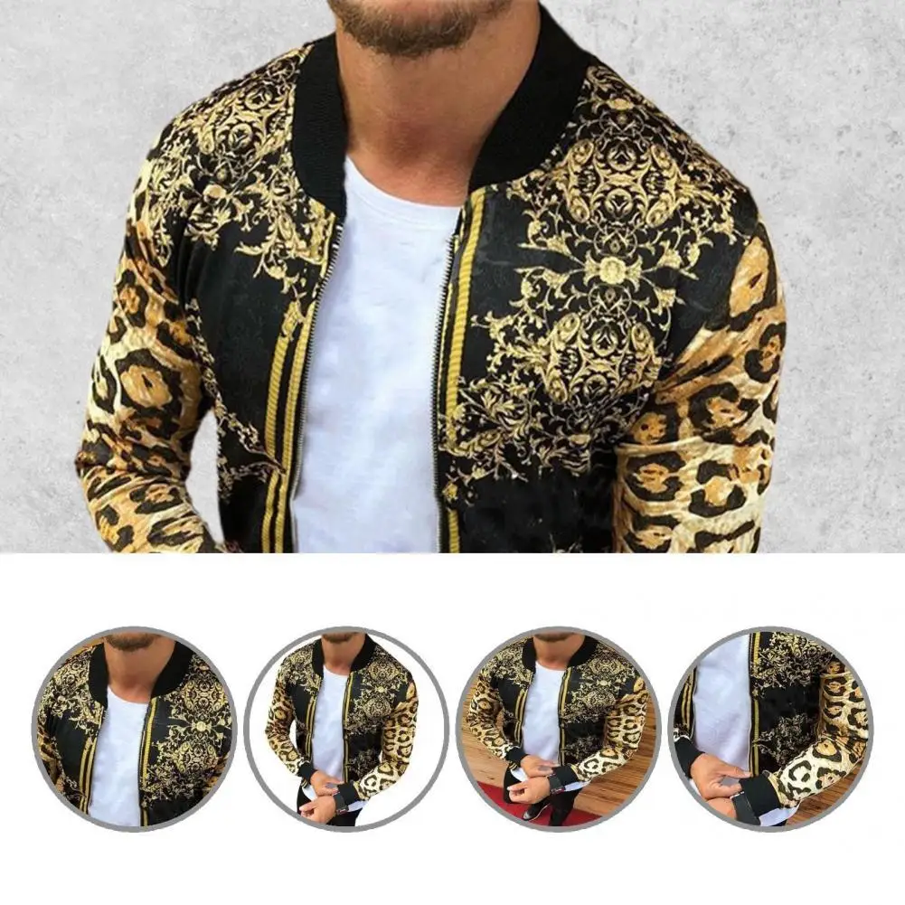 Vintage Fashionable Men Leopard Print Zipper Coat Round Neck Autumn Coat Leopard Print Fashion Clothing
Vintage Fashionable Men Leopard Print Zipper Coat Round Neck Autumn Coat Leopard Print Fashion Clothing