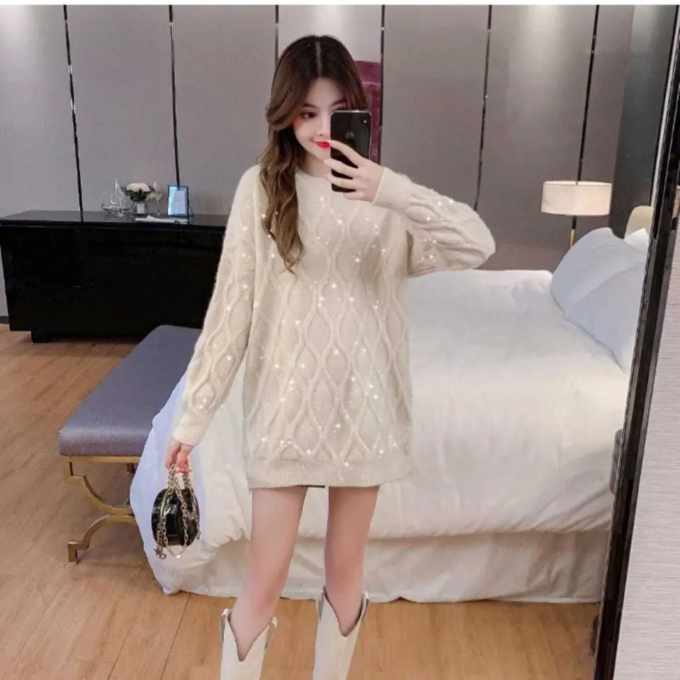 2021 Autumn Women O Neck Long Sleeve Solid Color Sweater Elegant Lady Knitted Sweaters Female Casual Loose Jumper Pullovers Y857
2021 Autumn Women O Neck Long Sleeve Solid Color Sweater Elegant Lady Knitted Sweaters Female Casual Loose Jumper Pullovers Y857
