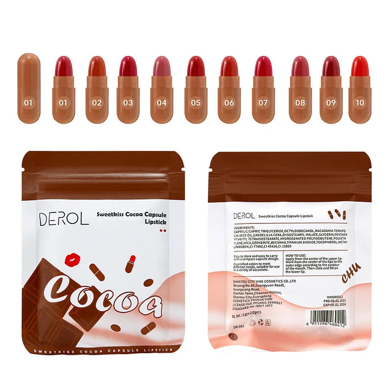 10 Colors Matte Lipstick Set Waterproof Long Lasting Chocolate Capsule Lipstick Matte Lip Gloss Lip Tint Professional Makeup Set
10 Colors Matte Lipstick Set Waterproof Long Lasting Chocolate Capsule Lipstick Matte Lip Gloss Lip Tint Professional Makeup Set