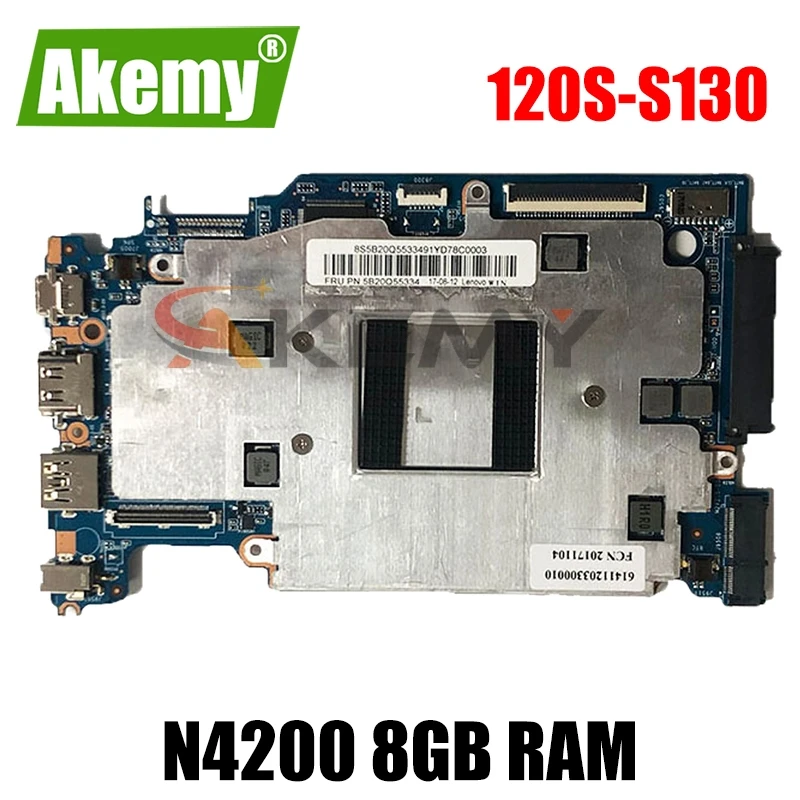 

Для Lenovo 120S-11IAP S130-11IGM Материнская плата ноутбука 120S-S130 с процессором N4200 8 Гб оперативной памяти, поддержка M2 жесткого диска протестированная ...