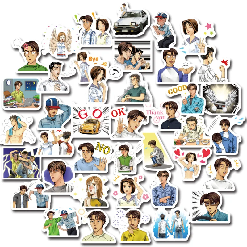 2020 ПВХ стикер JDM японский Kanji Initial D Дрифт евро Быстрый виниловый s|Наклейки для