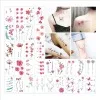 30pcs/set Waterproof Tatuajes Temporales Long Lasting Flower Rose Fake Tattoo for Women Hands Leg Face Gecici Dovme | Красота и