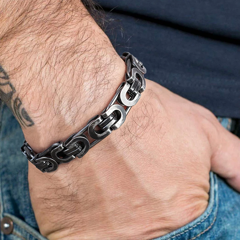 Ethnic style retro bracelet personality motorcycle chain style punk boy men's hip-hop stainless steel thick bracelet for women's
Ethnic style retro bracelet personality motorcycle chain style punk boy men's hip-hop stainless steel thick bracelet for women's