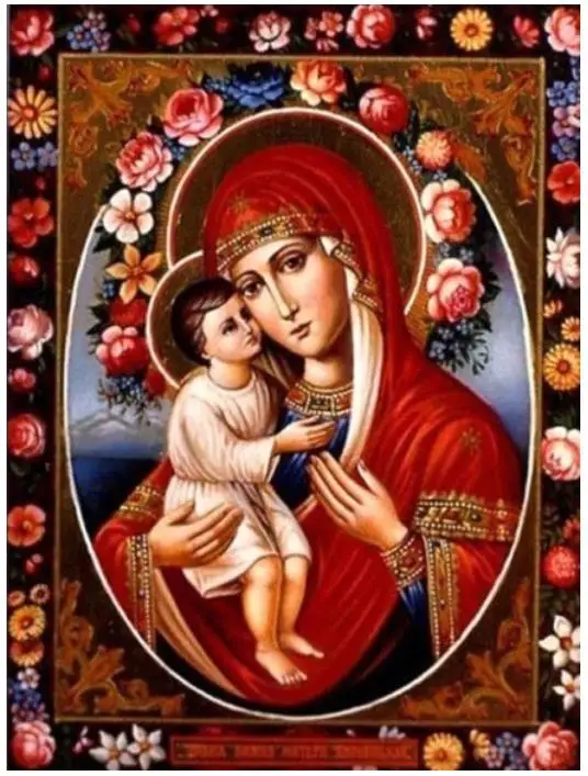 Полностью алмазная живопись Дева Мария ребенок вышивка религия Алмазная мозаика