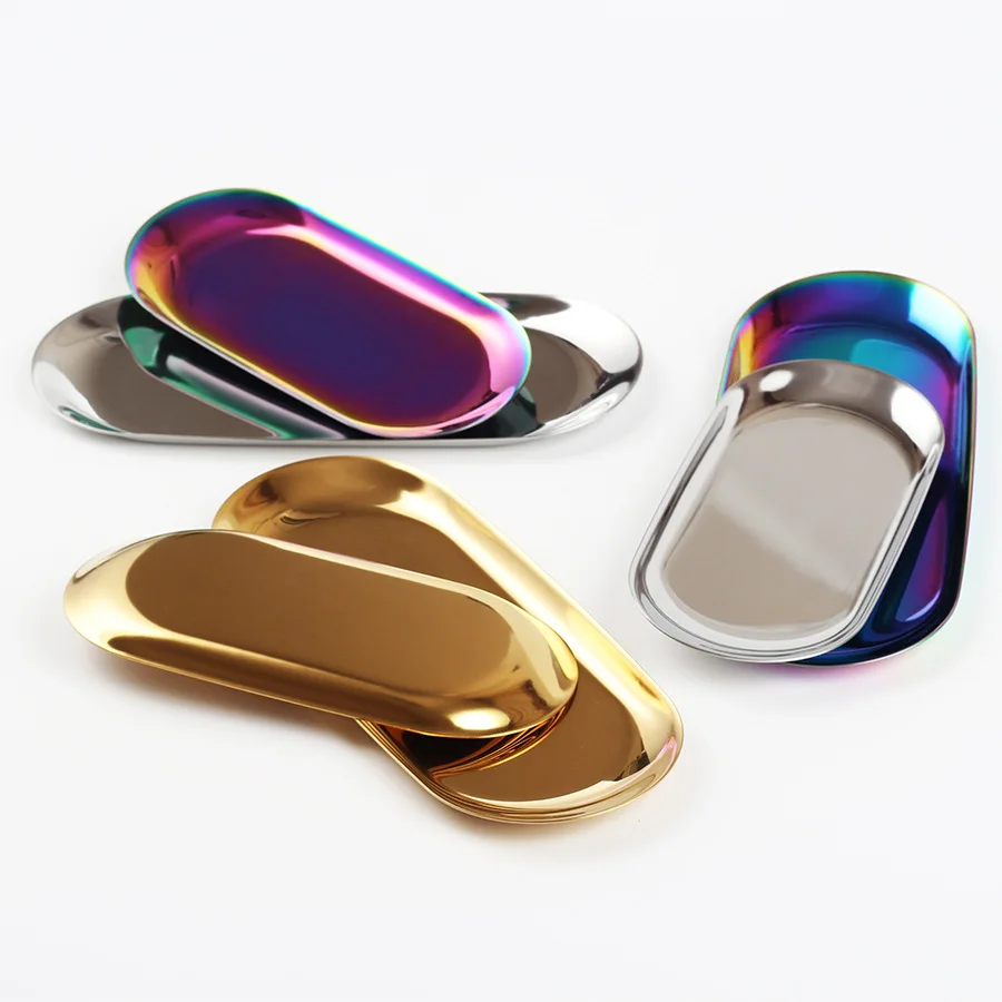 High-quality Stainless Steel Metal Round Tray Oval Food Fruit Jewelry Display Tray Ring Necklace Luxury Home Storage Supplies
High-quality Stainless Steel Metal Round Tray Oval Food Fruit Jewelry Display Tray Ring Necklace Luxury Home Storage Supplies
