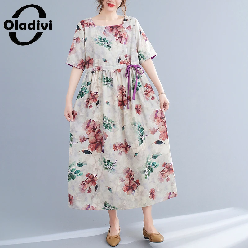 Oladivi модное женское длинное платье большого размера с цветочным принтом, женская летняя Праздничная пляжная одежда, богемные макси платья, ... 
Oladivi модное женское длинное платье большого размера с цветочным принтом, женская летняя Праздничная пляжная одежда, богемные макси платья, ...