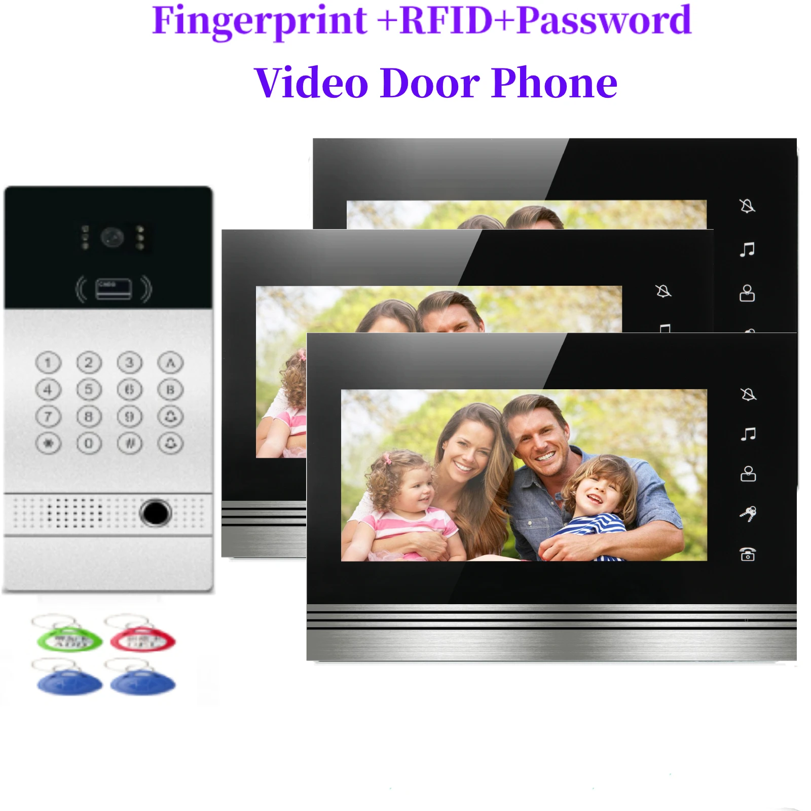 Visual Doorbell 7 Inch Monitor Wired Network Video Door Phone Intercom System+Fingerprint RFID Waterproof IP Camera Unlock Door
Visual Doorbell 7 Inch Monitor Wired Network Video Door Phone Intercom System+Fingerprint RFID Waterproof IP Camera Unlock Door