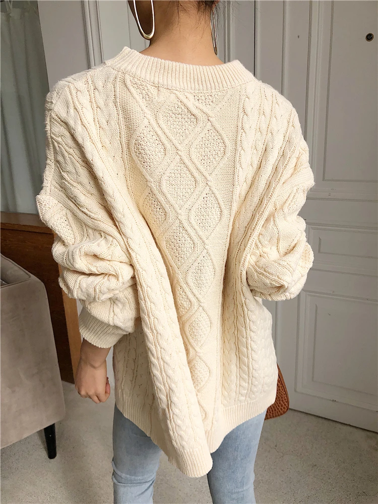 Spring Autumn Winter Women Pullovers Sweater Oversize Knitting Loose Elegant Casual Solid Minimalist Tops 2020 New 
Spring Autumn Winter Women Pullovers Sweater Oversize Knitting Loose Elegant Casual Solid Minimalist Tops 2020 New