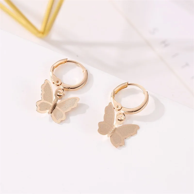 Bohemian Butterfly Drop Earrings for Women Cartoon Gold Color Simple Hoop Earring Daily Pendant Mujer Boho Jewelry Femme
Bohemian Butterfly Drop Earrings for Women Cartoon Gold Color Simple Hoop Earring Daily Pendant Mujer Boho Jewelry Femme