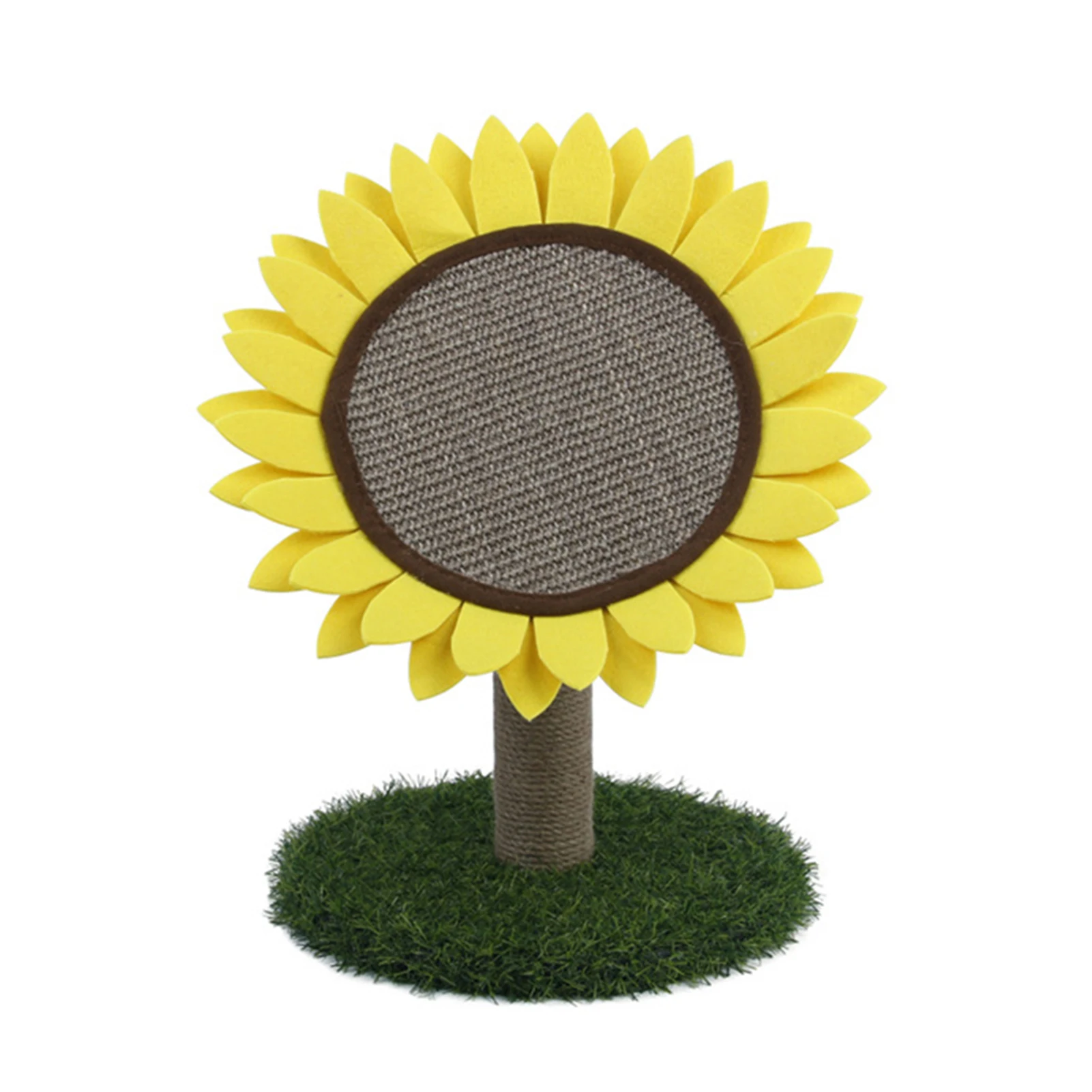 Sunflower-shaped Sisal Cat Scratcher Claw-grinding Toy Round Scratching Board 38*45*30cm Scratching Post Mat for Kitten L9 
Sunflower-shaped Sisal Cat Scratcher Claw-grinding Toy Round Scratching Board 38*45*30cm Scratching Post Mat for Kitten L9