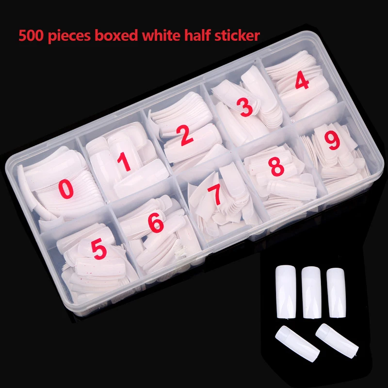 500pcs Fake Nails Transparent White False Nail With Half Cover Fake Nail Art Tips Acrylic French Tips Manicure Set Beauty Tools
500pcs Fake Nails Transparent White False Nail With Half Cover Fake Nail Art Tips Acrylic French Tips Manicure Set Beauty Tools