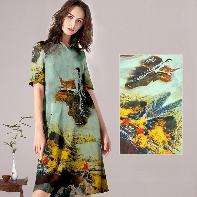 Натуральный шелк тутового шелкопряда, льняная ткань с принтом, материал шириной 130 см, мягкая дышащая ткань для одежды, рубашек, шитья для пл... 
Натуральный шелк тутового шелкопряда, льняная ткань с принтом, материал шириной 130 см, мягкая дышащая ткань для одежды, рубашек, шитья для пл...