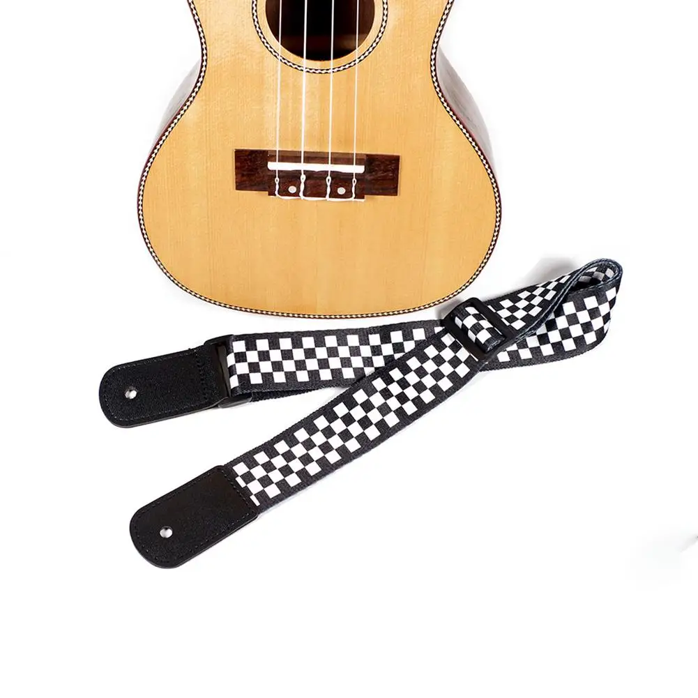 Electric Guitar Strap Black White Plaid Acoustic Guitar Strap Ukulele Bass Strap Guitar Accessories
Electric Guitar Strap Black White Plaid Acoustic Guitar Strap Ukulele Bass Strap Guitar Accessories
