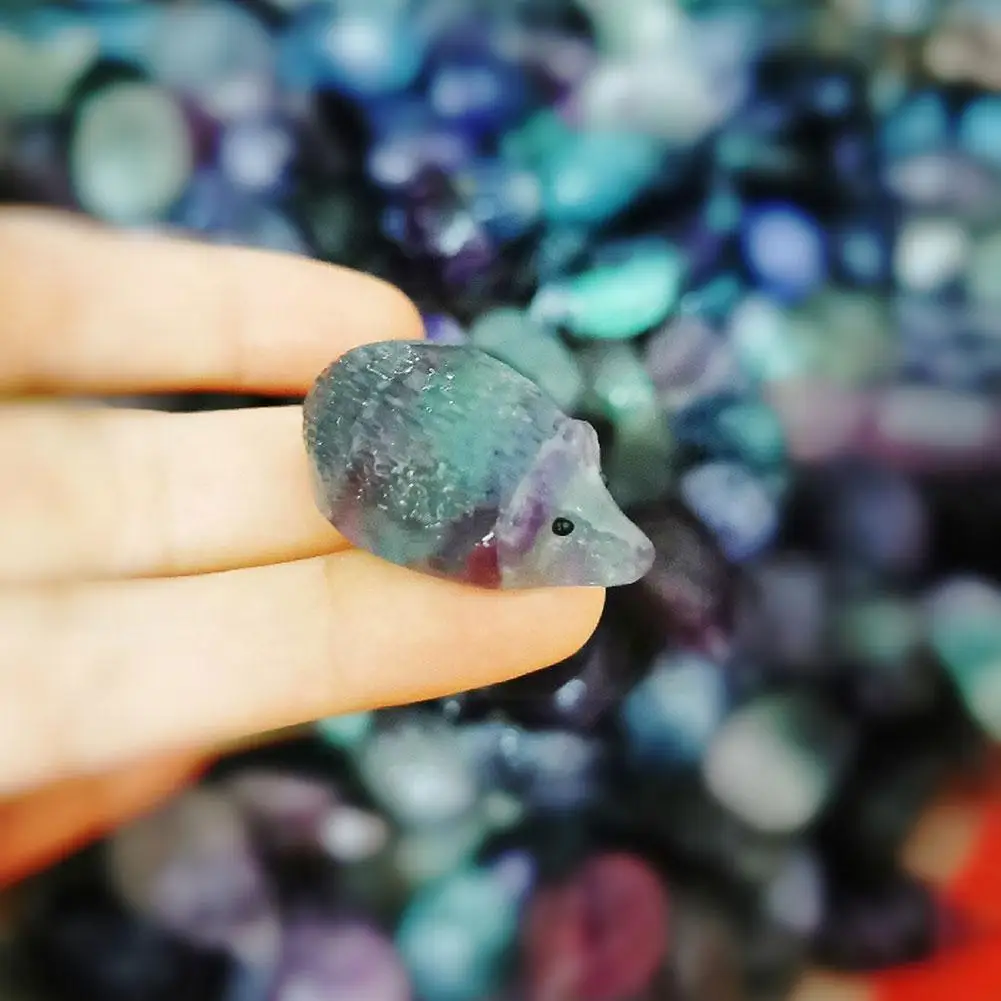 3.5*2cm Carved Crystal Small Hedgehog Ornaments Colorful Crafts Fluorite P8z6
3.5*2cm Carved Crystal Small Hedgehog Ornaments Colorful Crafts Fluorite P8z6