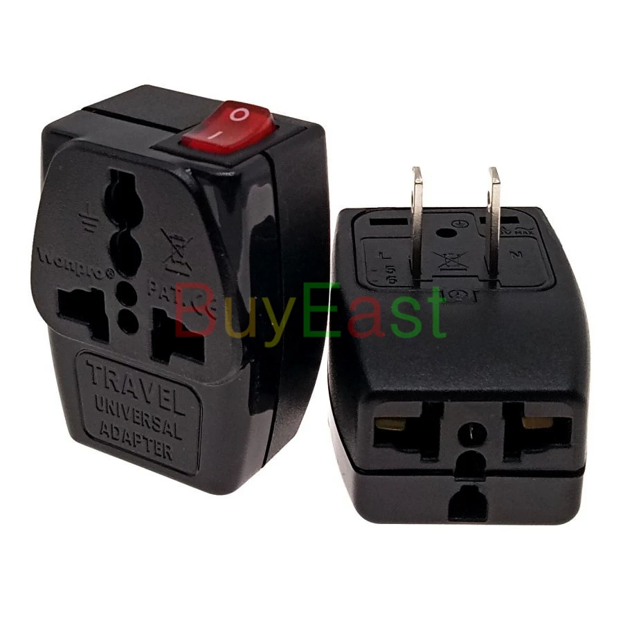 (Pack 10) 2 IN 1 - US Canada Japan 2 Pin Electrical Plug Adapter AC100~250V 10A With On/Off Main LED Switch
(Pack 10) 2 IN 1 - US Canada Japan 2 Pin Electrical Plug Adapter AC100~250V 10A With On/Off Main LED Switch