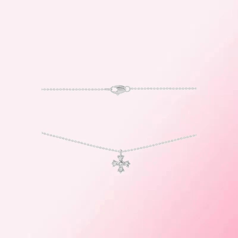 1:1 Make 925 Sterling Silver Customized Cross Personalized Fashion Exquisite Necklace