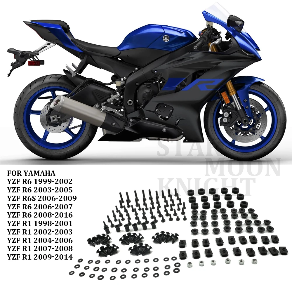 Complete Fairing Bolt nut screw Kit For YAMAHA YZF R6 YZF R6s YZF R1 YZFR1 YZFR6 Motorbike Accessories
Complete Fairing Bolt nut screw Kit For YAMAHA YZF R6 YZF R6s YZF R1 YZFR1 YZFR6 Motorbike Accessories