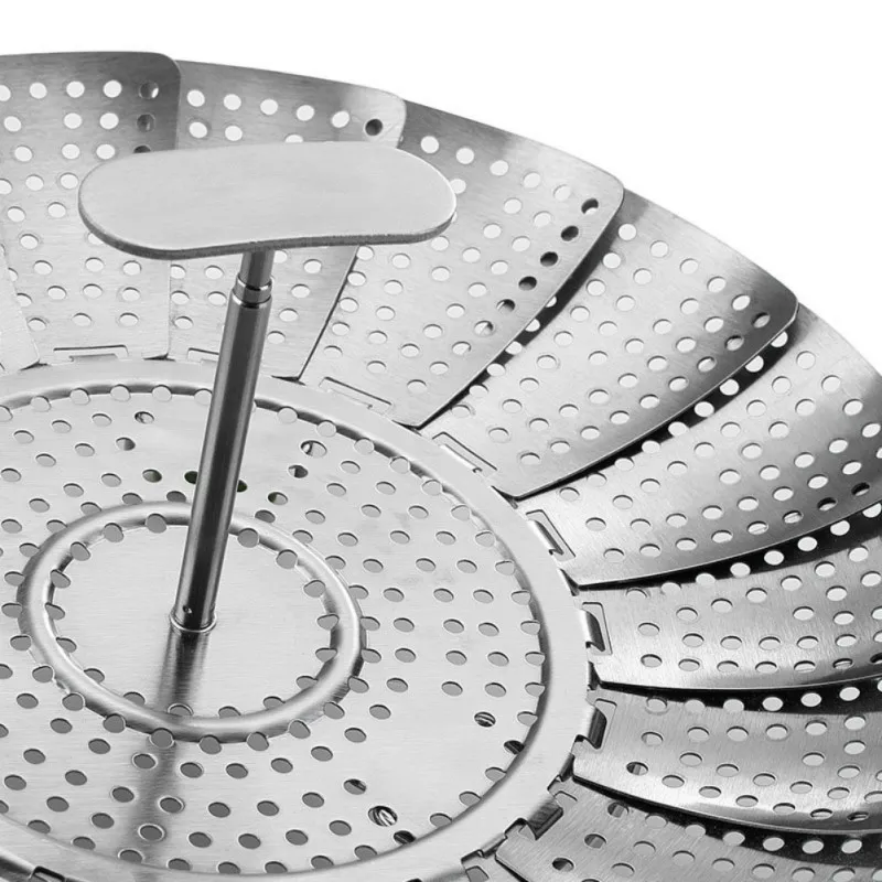 Food Steamer 11 Inches Stainless Steel Folding Food Steamer With Modern Simple Style strong patience and high hardness
Food Steamer 11 Inches Stainless Steel Folding Food Steamer With Modern Simple Style strong patience and high hardness