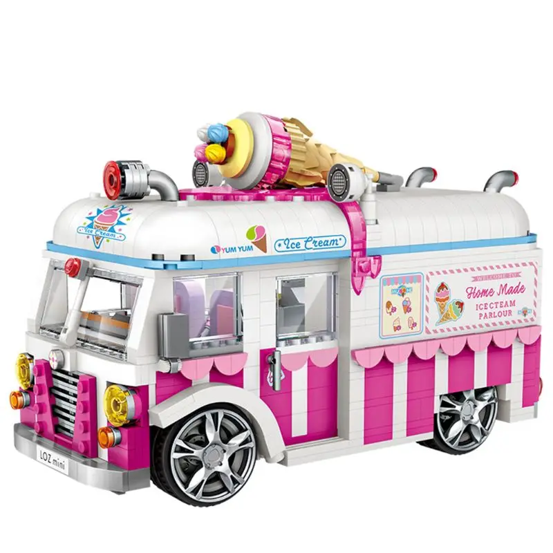 Wooden ice cream truck pink car cake bus truck model educational toy girl creator friend 1244pcs blocks
Wooden ice cream truck pink car cake bus truck model educational toy girl creator friend 1244pcs blocks