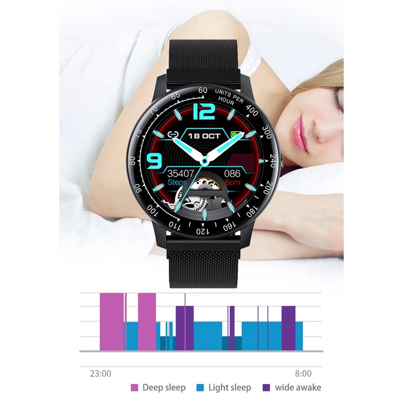 HFES Smart Watch with Heart Rate Monitor Sleep Blood Preasure Tracker IPX68 Sports for Android/IOS Black
HFES Smart Watch with Heart Rate Monitor Sleep Blood Preasure Tracker IPX68 Sports for Android/IOS Black