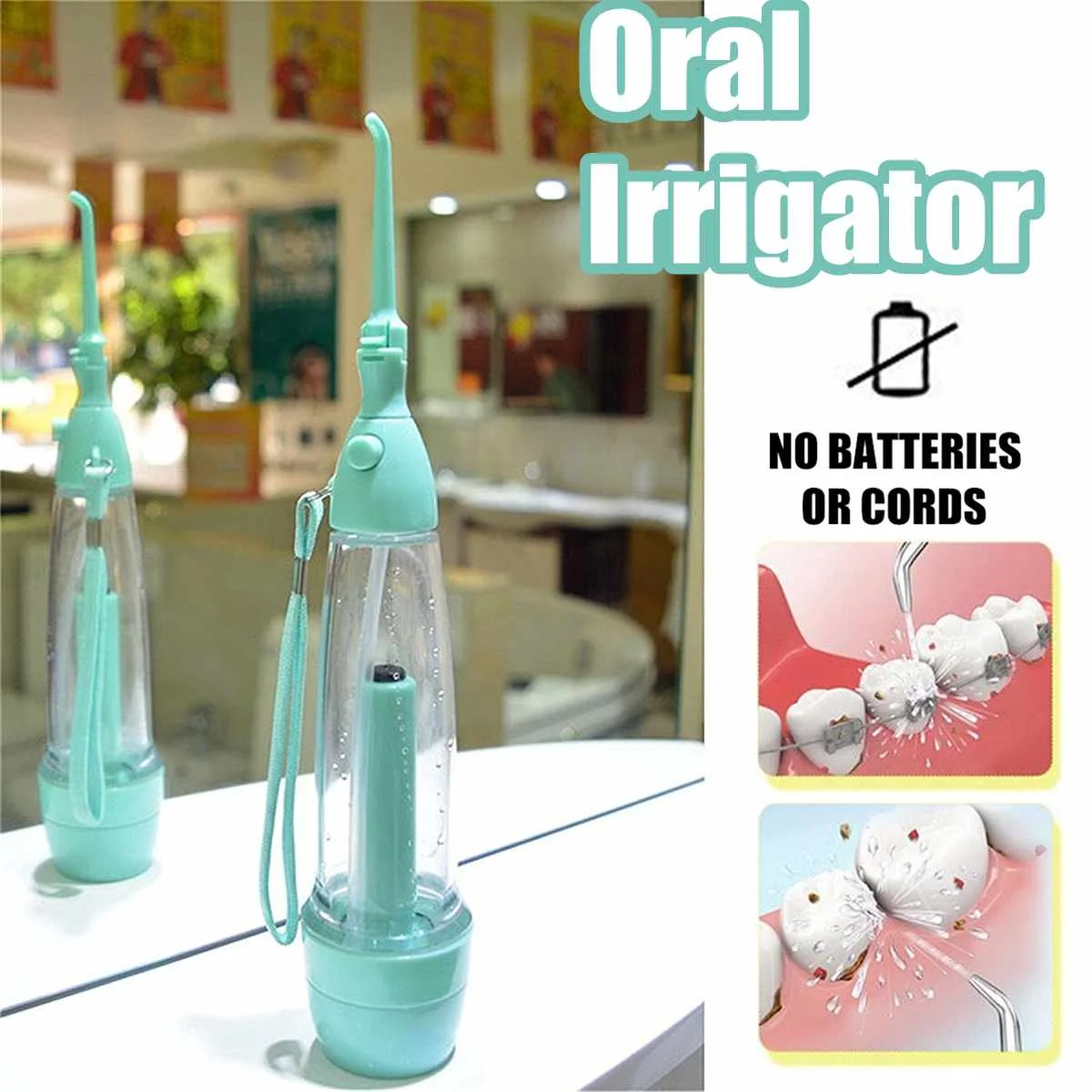 25cm 100ML Portable Dental Oral Irrigator Water Flosser Air Pressure Teeth Cleaner Dental Care Adult Personal Care Appliance
25cm 100ML Portable Dental Oral Irrigator Water Flosser Air Pressure Teeth Cleaner Dental Care Adult Personal Care Appliance