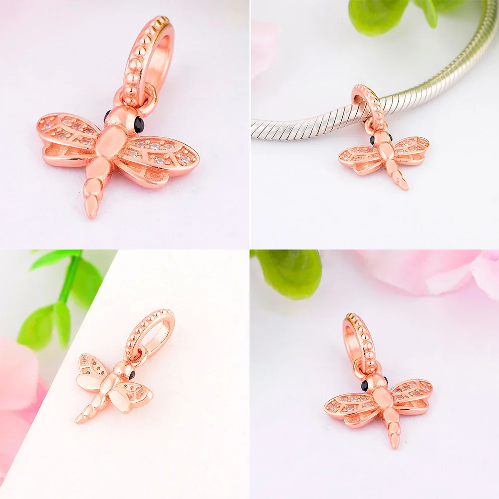 Authentic 925 Sterling Silver Rose Gold Dragonfly Charm for Original Silver DIY Bracelet&Bangle jewelry Make beads Hot Sale gift
Authentic 925 Sterling Silver Rose Gold Dragonfly Charm for Original Silver DIY Bracelet&Bangle jewelry Make beads Hot Sale gift