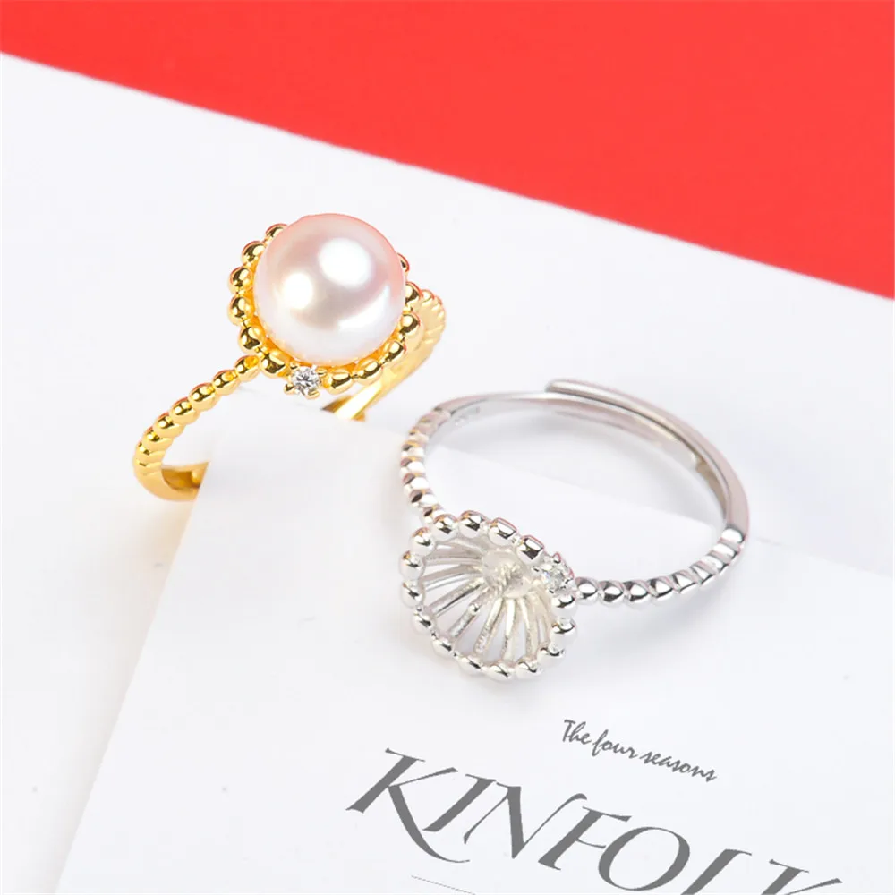 Twist Style S925 Sterling Silver Pearl Ring Accessories DIY Women Hand Half Hole Bead Needle Inlaid Resizable Settings Base
Twist Style S925 Sterling Silver Pearl Ring Accessories DIY Women Hand Half Hole Bead Needle Inlaid Resizable Settings Base