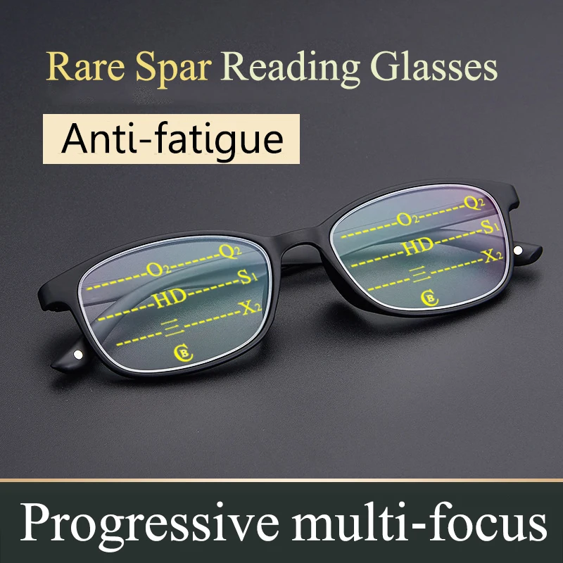 New Progressive Multifocal Rare crystal Reading Glasses unisex Anti-blue light Anti-fatigue TR90 Business Eyeglasses +1.0 To +4. 
New Progressive Multifocal Rare crystal Reading Glasses unisex Anti-blue light Anti-fatigue TR90 Business Eyeglasses +1.0 To +4.