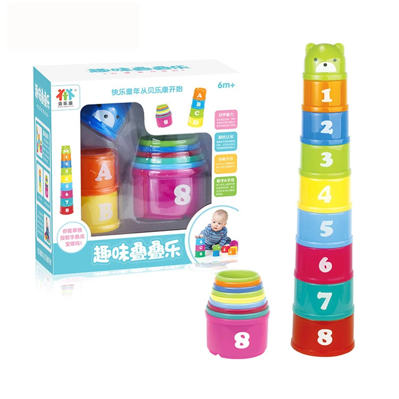 Baby Stacking Cup Toys Early Educational Intelligence Toy Rainbow Color Folding Tower Toys Set Children Birthday Christmas Gift
Baby Stacking Cup Toys Early Educational Intelligence Toy Rainbow Color Folding Tower Toys Set Children Birthday Christmas Gift