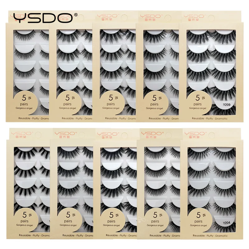 YSDO 5 pairs 3d mink eyelashes fluffy thick lashes natural long false eyelashes makeup full strip mink lashes reusable cilios Y2
YSDO 5 pairs 3d mink eyelashes fluffy thick lashes natural long false eyelashes makeup full strip mink lashes reusable cilios Y2