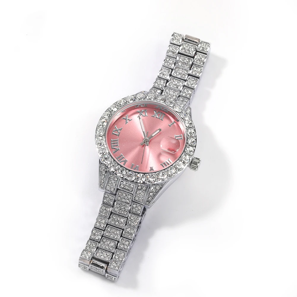 Часы женские с розовым циферблатом водонепроницаемые небольшого размера |