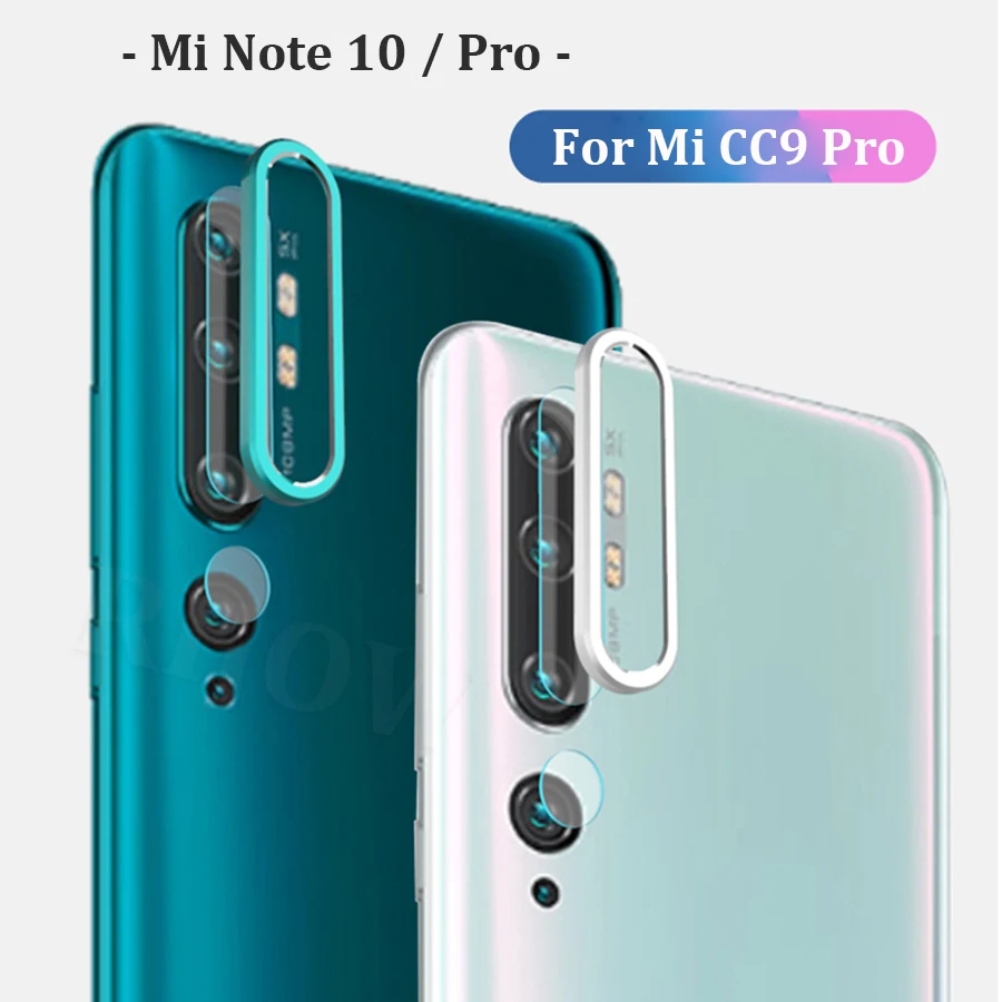 Металлическое кольцо объектива камеры для Xiaomi Mi Note 10 Pro закаленное стекло Redmi 8 8T 7