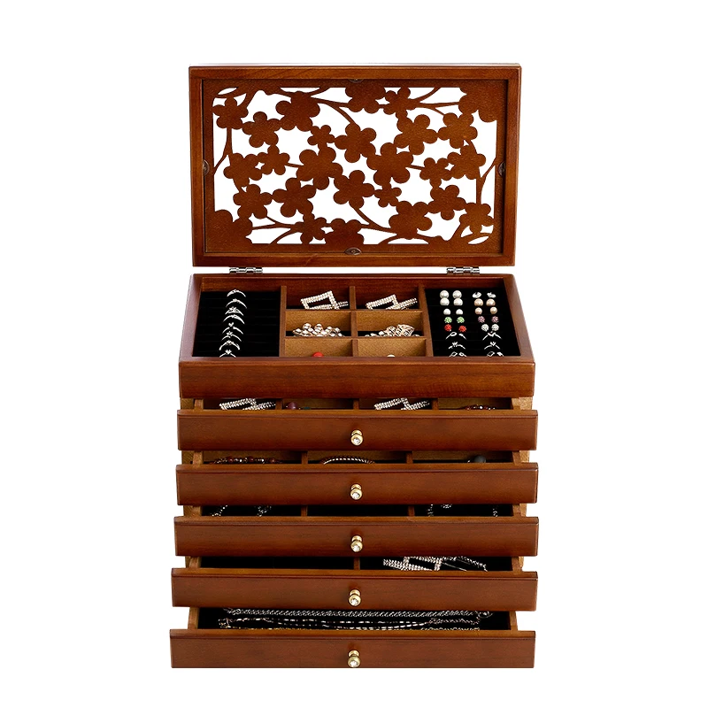 Solid wood wooden box makeup Storage Boxes jewerly box organizer retro style large multilayer marriage holiday gift
Solid wood wooden box makeup Storage Boxes jewerly box organizer retro style large multilayer marriage holiday gift