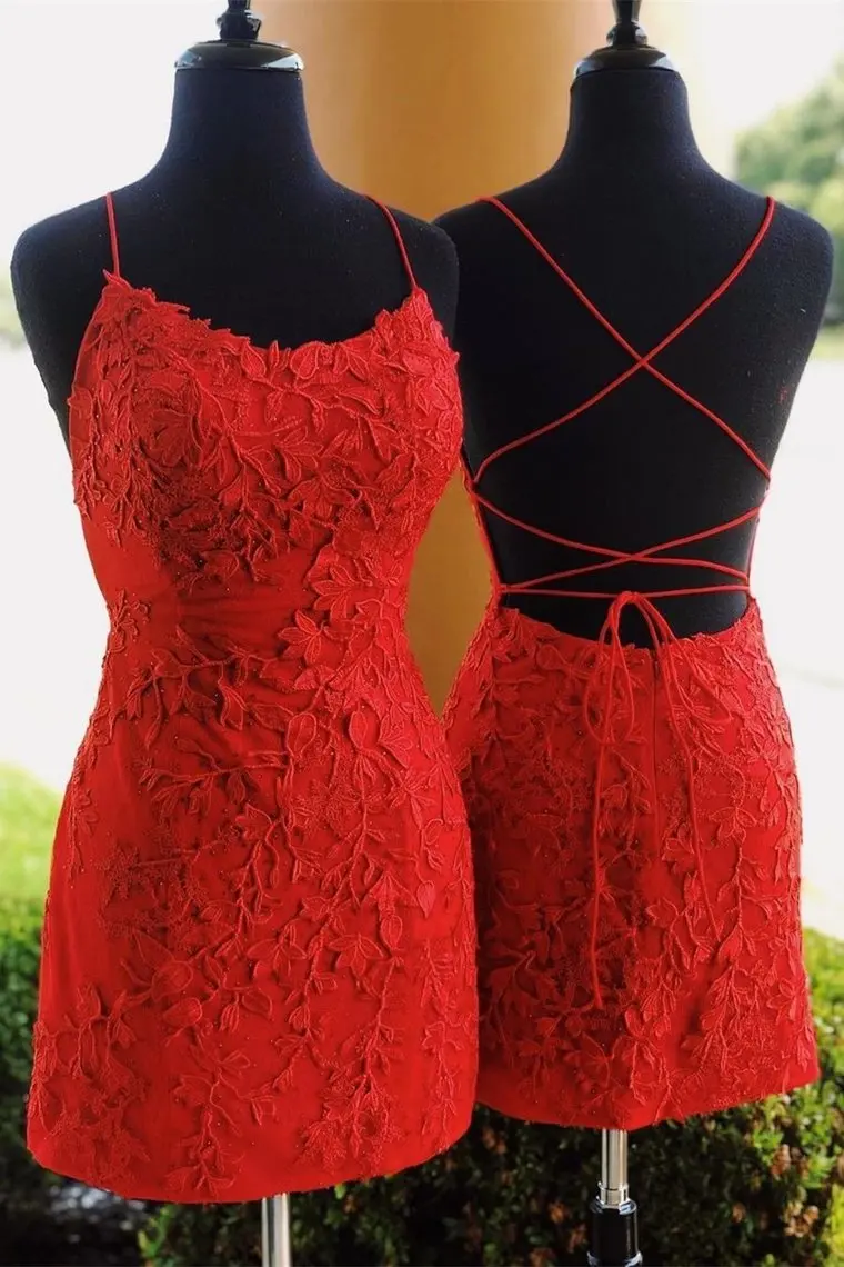 Party Dresses Spaghetti Strap Mini Homecoming Appliques Lace Sleeveless Cocktail Graduation Short Prom Gown vestidos de fiesta
Party Dresses Spaghetti Strap Mini Homecoming Appliques Lace Sleeveless Cocktail Graduation Short Prom Gown vestidos de fiesta