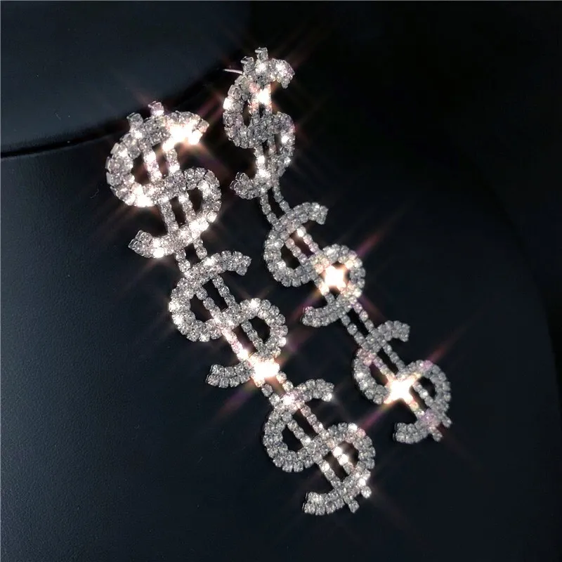 New Exaggerated Rhinestone Long Dollar Earrings for Women Girl Party Wedding Jewelry Shiny Dangle Statement Pendant Earring
New Exaggerated Rhinestone Long Dollar Earrings for Women Girl Party Wedding Jewelry Shiny Dangle Statement Pendant Earring
