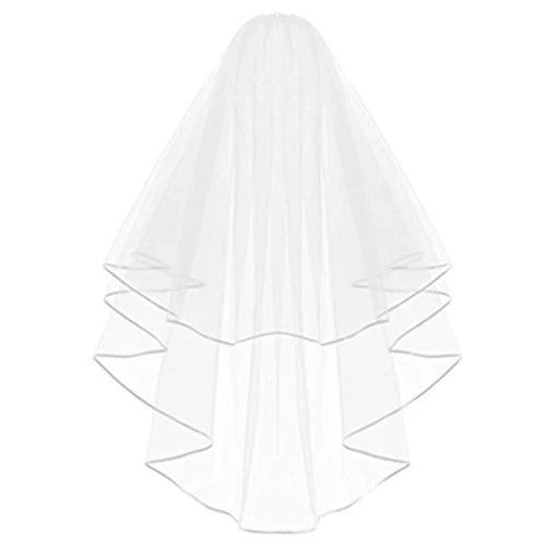 For Her Latest Design White Double Ribbon Edge Center Cascade Bridal Wedding Veil with Comb
For Her Latest Design White Double Ribbon Edge Center Cascade Bridal Wedding Veil with Comb