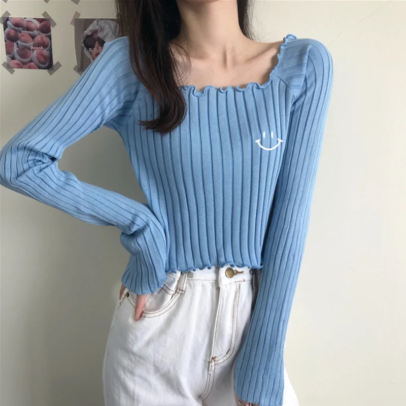Gentle Early Autumn Top New Korean Style Slim Fit Slimming Long Sleeves Knitwear Women 'S Short Pullover Bottoming Shirt
Gentle Early Autumn Top New Korean Style Slim Fit Slimming Long Sleeves Knitwear Women 'S Short Pullover Bottoming Shirt